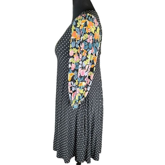 Maeve by Anthropologie Sawyer Knit Open Back Polka Dot Balloon Sleeve Floral M - Picture 3 of 7